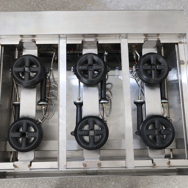 الفولاذ المقاوم للصدأ المطبخ التجاري الغاز الطبيعي / غاز البترول المسال آلة موقد سطح المكتب