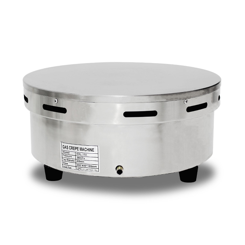 آلة صنع الكريب المصنوعة من الفولاذ المقاوم للصدأ المطلية بالتفلون بالغاز الطبيعي/غاز البترول المسال