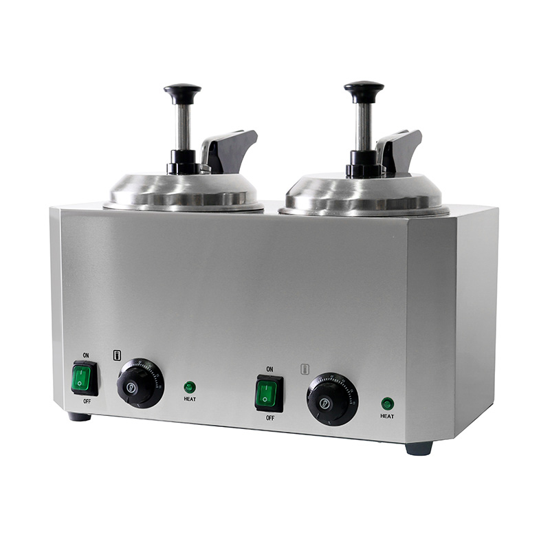 الفولاذ المقاوم للصدأ المطبخ التجاري صلصة الجبن الكهربائية أكثر دفئا مع مضخة