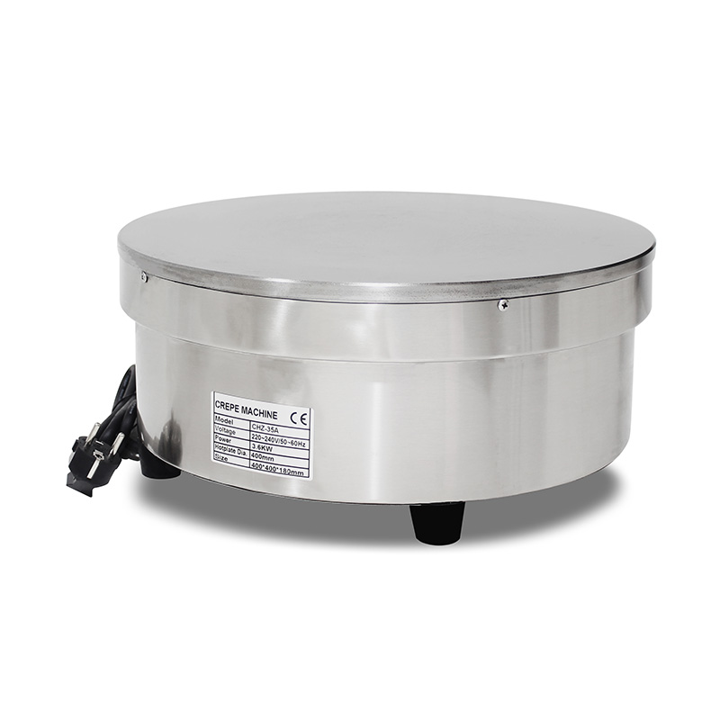 ماكينة صنع الكريب الكهربائية المطلية بالتفلون من الفولاذ المقاوم للصدأ