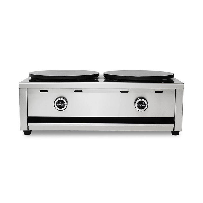 آلة صنع الكريب المصنوعة من الفولاذ المقاوم للصدأ المطلية بالتفلون بالغاز الطبيعي/غاز البترول المسال