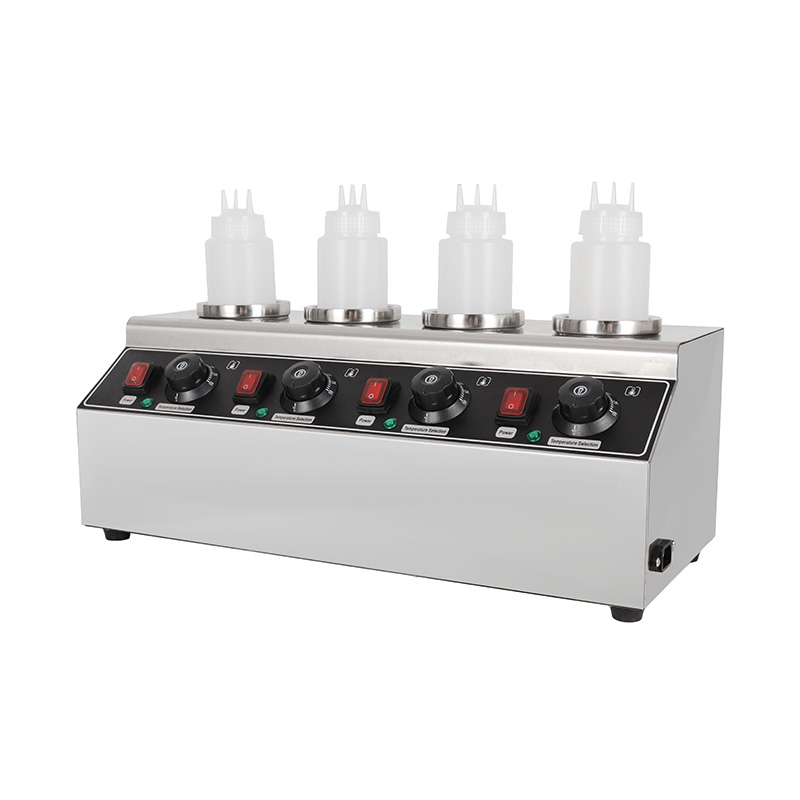 الفولاذ المقاوم للصدأ المطبخ التجاري صلصة الجبن الكهربائية موزع زجاجة أكثر دفئا